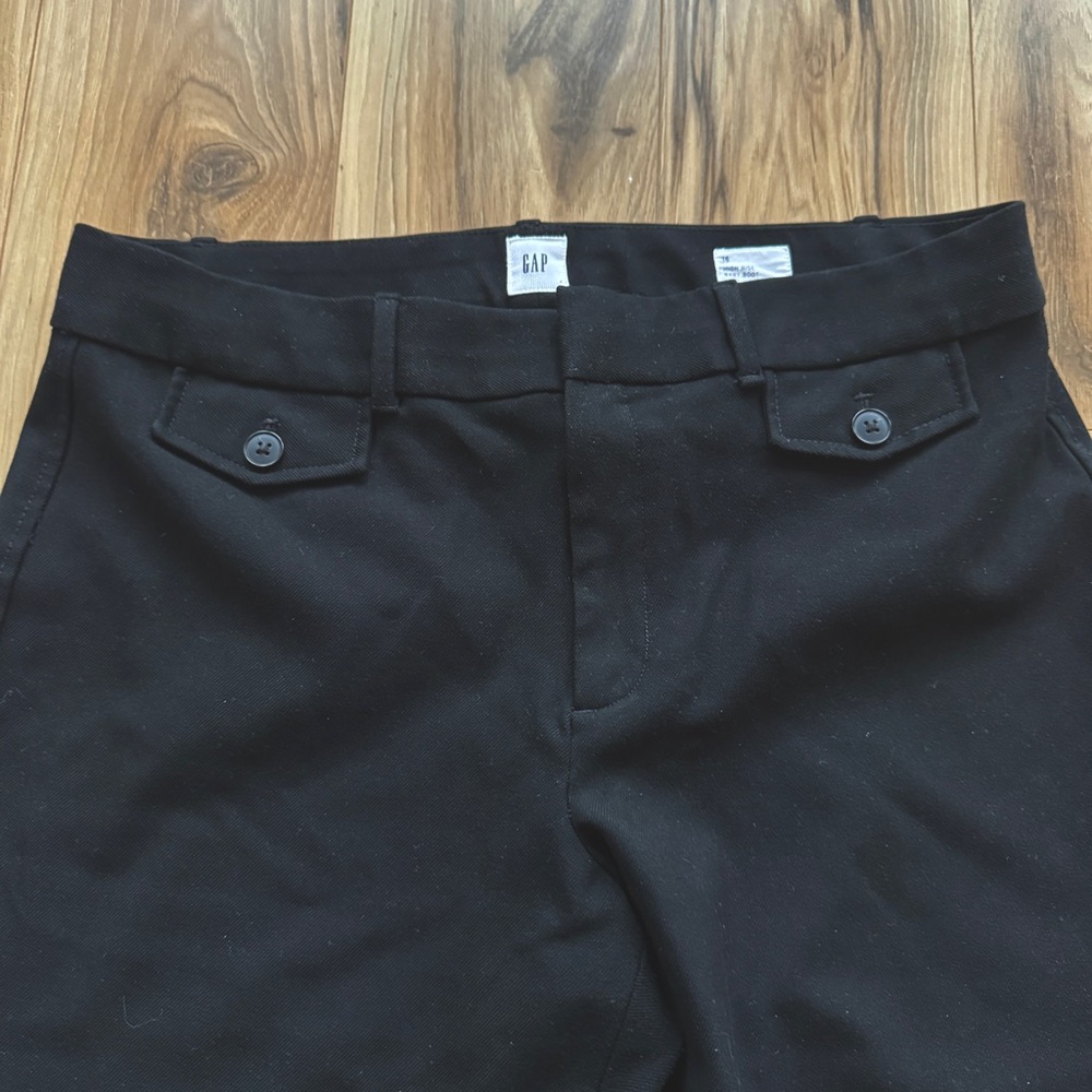 GAP High Rise Baby Boot Cut Black Wide-Leg Trousers size 16 - Picture 3 of 4